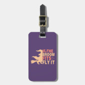 箒もしは可笑しいハロウィーンに合う ラゲッジタグ (正面縦)