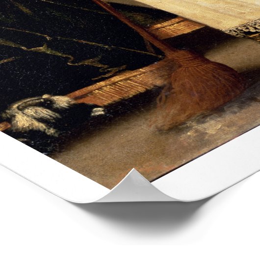 箒を持ったメイド ポスター (角)