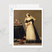 箒を持ったメイド ポストカード (正面/裏面)