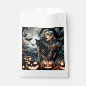 箒を持つ | 魔女をテーマにしたハローウィンパーティ フェイバーバッグ (正面)