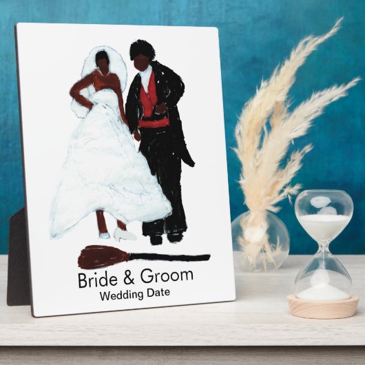 箒を跳ね上げる フォトプラーク (側面)