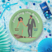 箒を跳ね上げる ペーパープレート (パーティー)