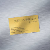 箔エレガント金ゴールドモダン名刺マグネット マグネット名刺 (インサイチュ)