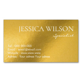 箔エレガント金ゴールドモダン名刺マグネット マグネット名刺