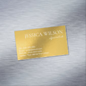 箔エレガント金ゴールドモダン名刺マグネット マグネット名刺 (インサイチュ)