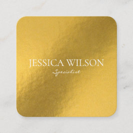 箔エレガント金ゴールド名モダン名刺 スクエア名刺