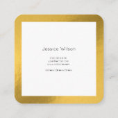 箔エレガント金ゴールド名モダン名刺 スクエア名刺 (裏面)