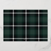 箔スクリプト 栄光あれ 神に 緑のタータン写真 箔シーズンカード (裏面)