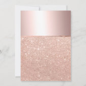 箔バラ金ゴールドグリッタータイポグラフィSweet sixteen 招待状 (裏面)