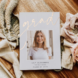 箔下敷き |写真卒業のお知らせ 箔招待状