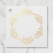 箔仕上げのウェディングギフトタグ - 愛と光 (オーダーメイド) フェイバータグ (正面)