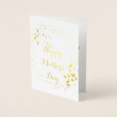 箔仕上げの母の日カード、ハッピー・ママの日 箔カード (正面)