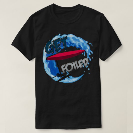 箔付きeFoil箔付き水中翼サーフィン箔 Tシャツ (デザイン正面)