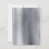 箔加工されたゴールド・シルバー・ブラス おしゃれな結婚式 招待状 (裏面)