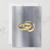 箔加工ゴールドシルバーブラス ヴィンテージウェディング 招待状 (裏面)