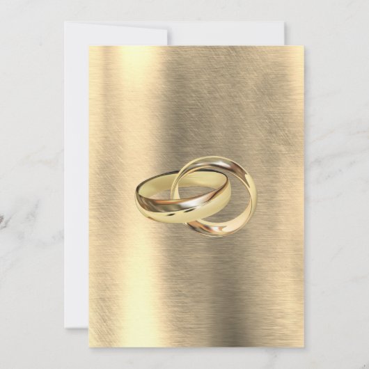 箔加工ゴールド・シルバー・ブラス ヴィンテージ ウェディング 招待状 (裏面)