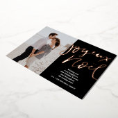 箔手書きのJoyeux Noel写真カード 箔シーズンカード (回転した状態)