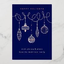 箔押しのクリスマスオーナメント