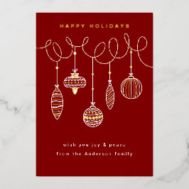箔押しクリスマスオーナメント 箔シーズンカード