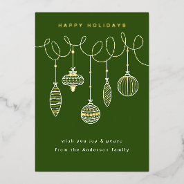 箔押しクリスマスオーナメント 箔シーズンカード