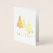 箔押しクリスマスツリーカード 箔カード (正面)