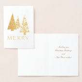 箔押しクリスマスツリーカード 箔カード (ディスプレー)
