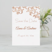 箔押しスクロールSave the Dates 招待状 (立ち正面)