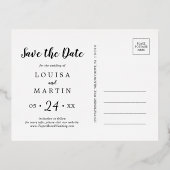 箔押しフォイルのクリスマス・セーブ・ザ・デート写真 箔シーズンポストカード (裏面)