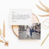 箔押しミニマルの写結婚真サンキューカード 箔招待状