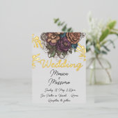 箔押し招待状のポストカード 箔招待状ポストカード (立ち正面)