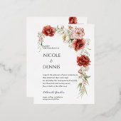 箔押し招待状はがき 箔招待状ポストカード (正面/裏面)