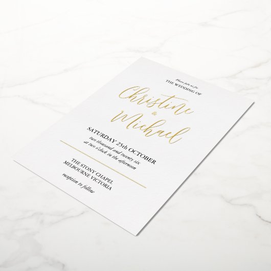 箔押し招待状 箔招待状 (回転した状態)