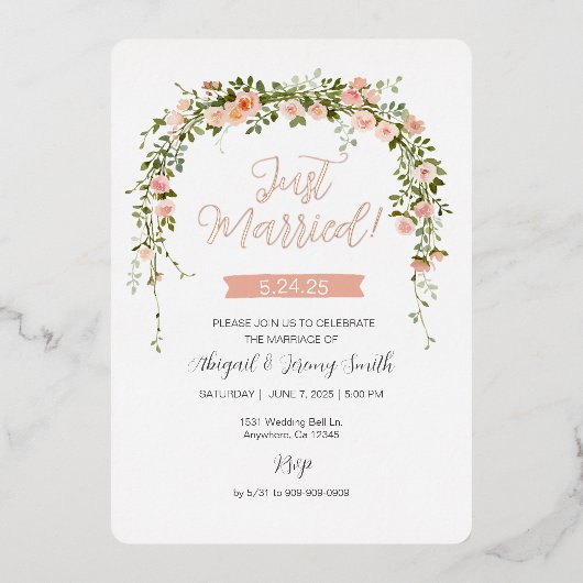 箔押し招待状 箔招待状 (正面)