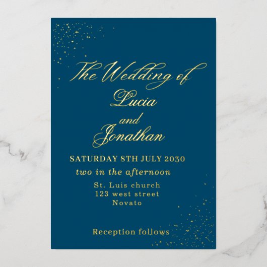 箔押し招待状 箔招待状 (正面)