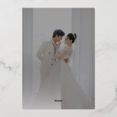 箔押し結婚式招待状 カード 結婚式テーマ カード (裏面)