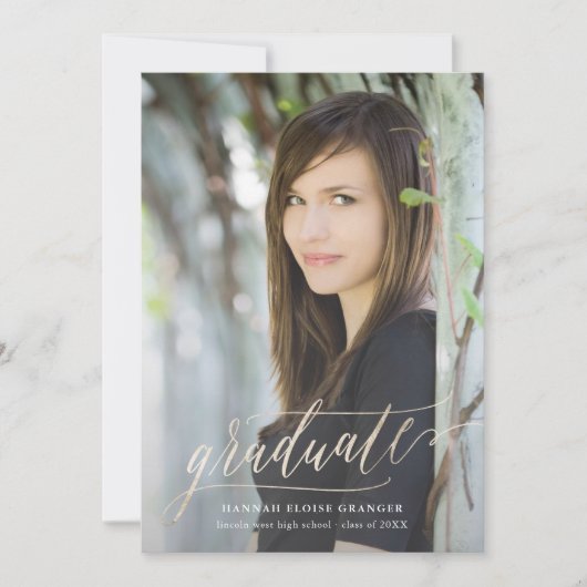 箔押し金ゴールドフェイク台本 招待状 (正面)