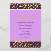 箔押し スクロール ボーダー お好きな色をすべてお選びください 箔招待状 (正面)