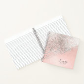 箔抽象芸術銀バラ金ゴールドID775 ノートブック (内部)