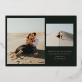 箔新年エッチング枠水平フォトカード 箔シーズンカード (裏面)