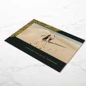 箔新年エッチング枠水平フォトカード 箔シーズンカード (回転した状態)