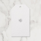 箔製ギフトタグ – エレガントな ブライダルシャワーのギフト ギフトタグ (裏面)