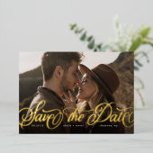 箔製 Save the Date 招待状 (立ち正面)