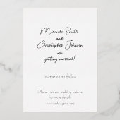 箔製 Save the Dates 招待状 (裏面)