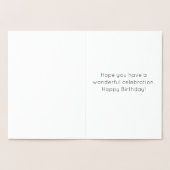 箔誕生日カード、ハッピーバースデー箔カード 箔カード (内部)