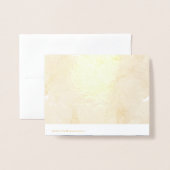 箔金ゴールドまたは銀フローラグリーティング 箔カード (裏面封筒付き)