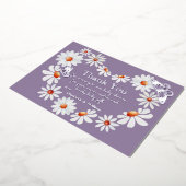 箔 バタフライと水彩 ダイジー 聞いて ありがとう 箔招待状 (回転した状態)