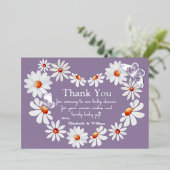 箔 バタフライと水彩 ダイジー 聞いて ありがとう 箔招待状 (立ち正面)