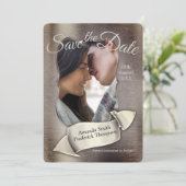 箔 – 金ゴールド – シルバー – 真鍮 招待状 (スタンド正面)