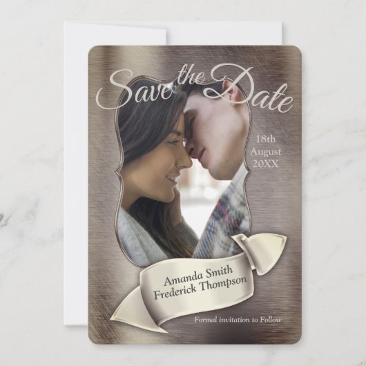 箔 – 金ゴールド – シルバー – 真鍮 招待状 (正面)