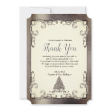 箔 – 金ゴールド – 銀 – 真鍮ヴィンテージサンキューカード